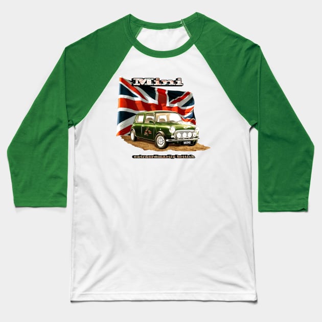 Mini, extraordinarily british! Baseball T-Shirt by Pragma